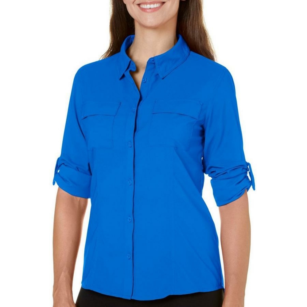 Reel Legends Saltwater Button Down Top   NEW